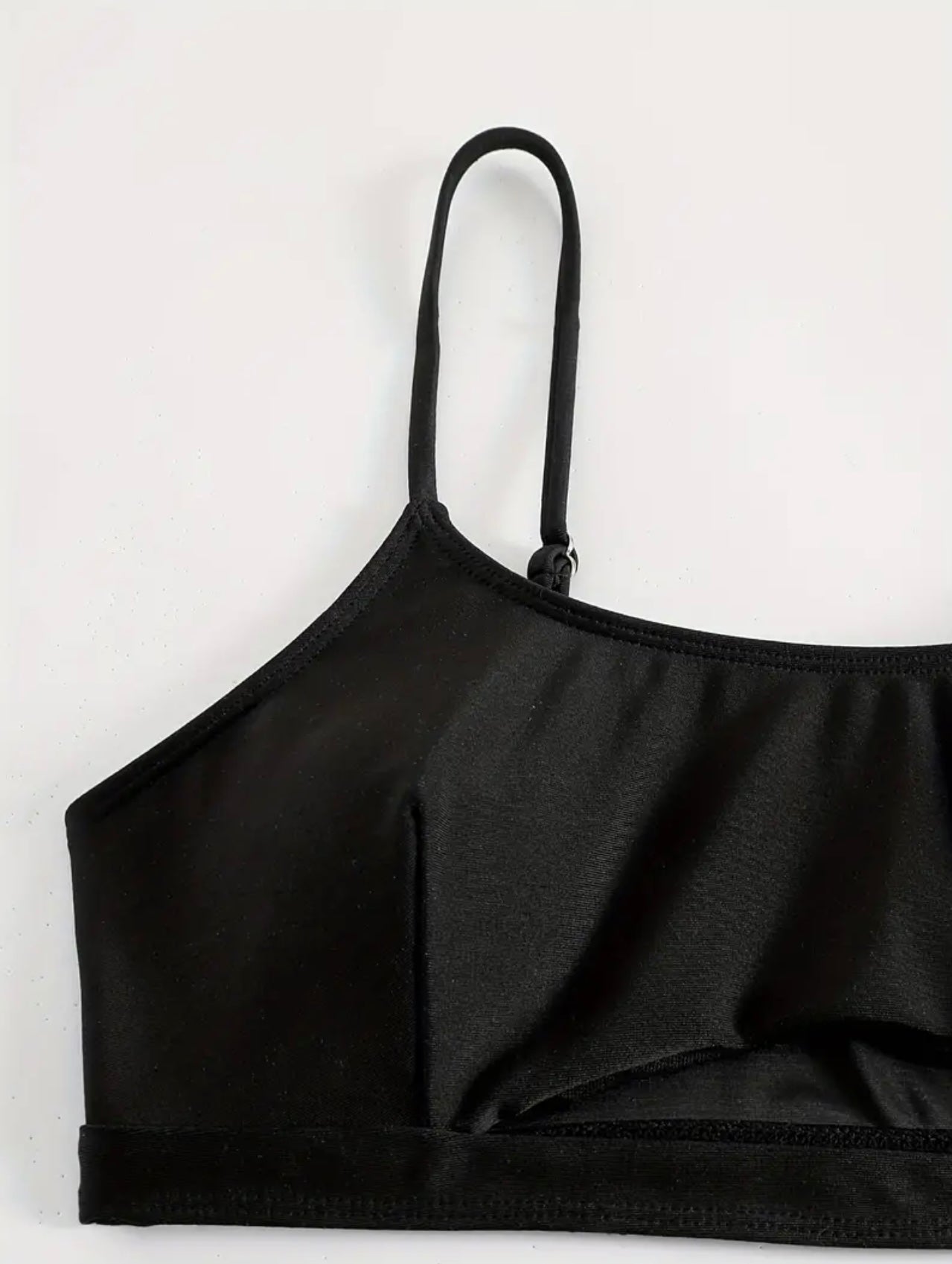 Black Cut out Bikini Bathing set visual image stripe