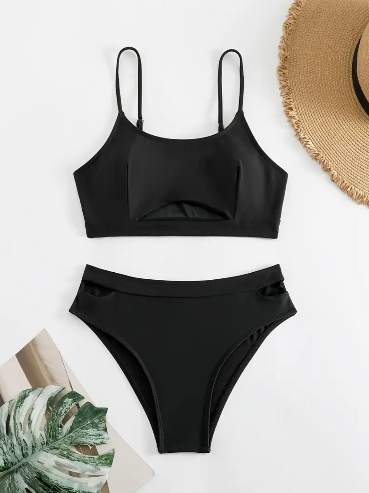 Black Cut out Bikini Bathing set visual image