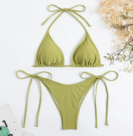 bikini set army green