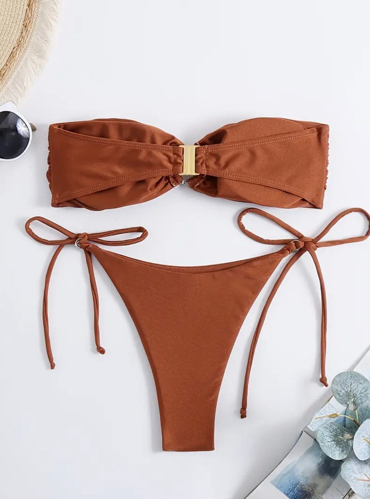 Strapless Tube Top Bikini Sets Back