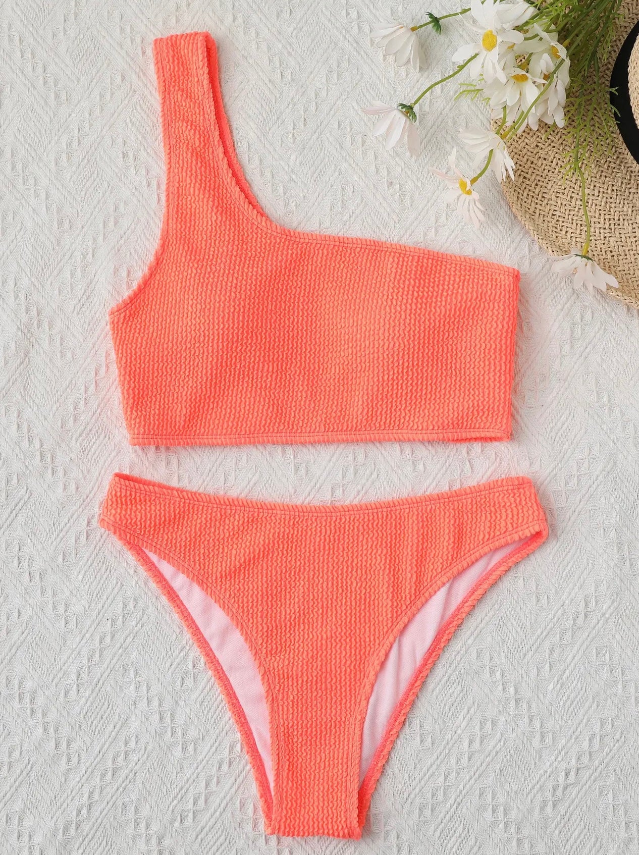 Woman One Shoulder Bikini Set