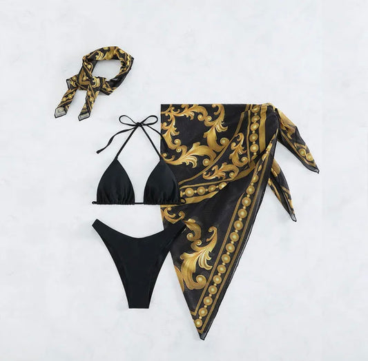 Bikini black all pieces 