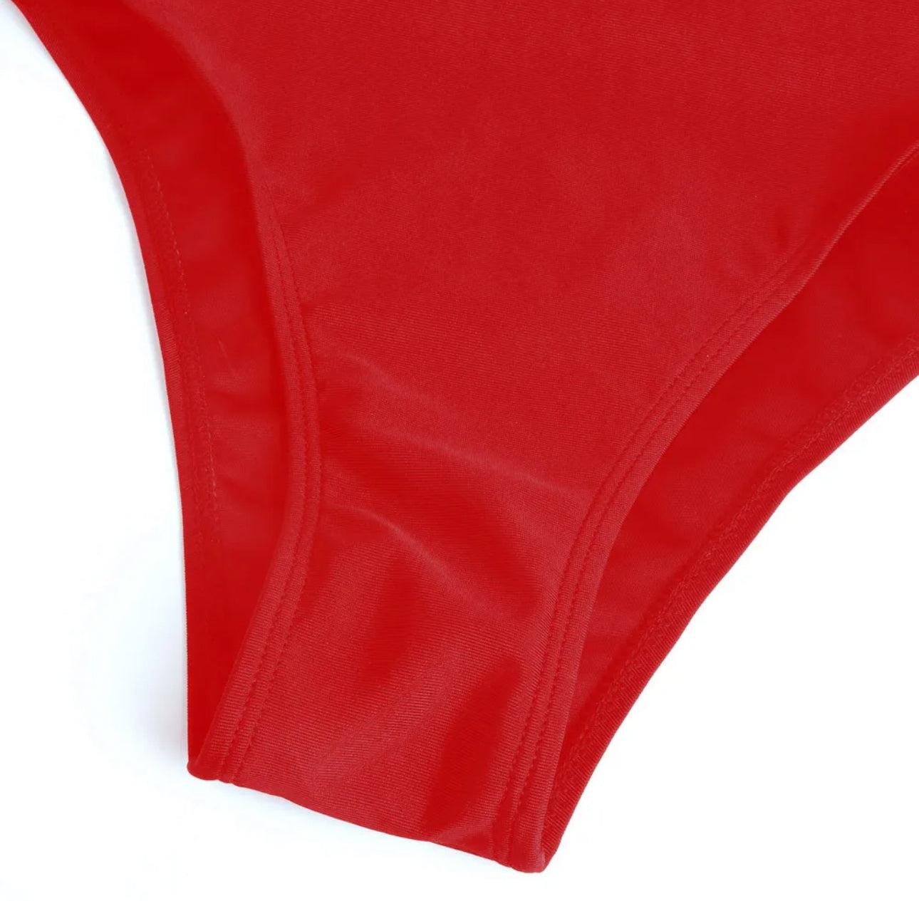 Woman Classic One Piece Bathing Suit Red bottom