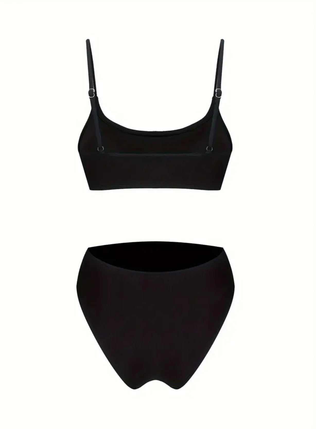 Black Cut out Bikini Bathing set visual image back